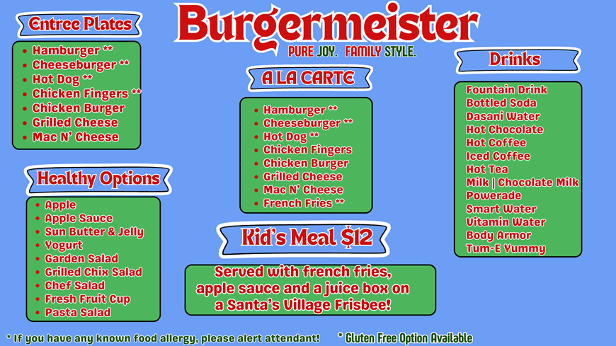 2026 Menu